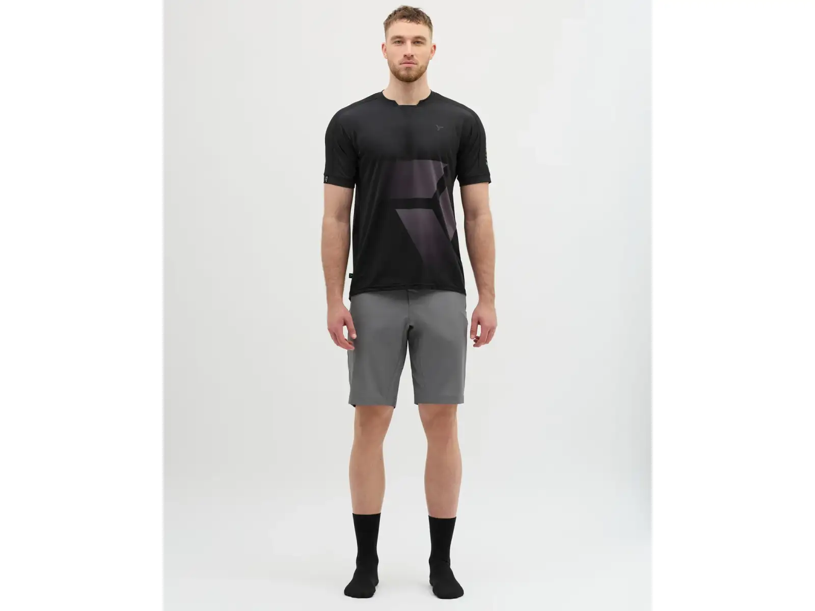 Silvini Gallo męska luźna koszulka z krótkim rękawem Black/Grey
