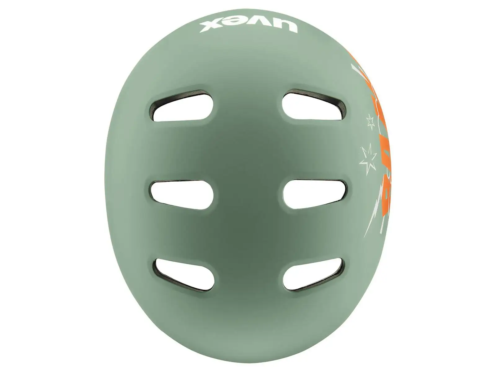 Uvex Kid 4 Style kask dziecięcy Bam Moss Green/Papaya Matt