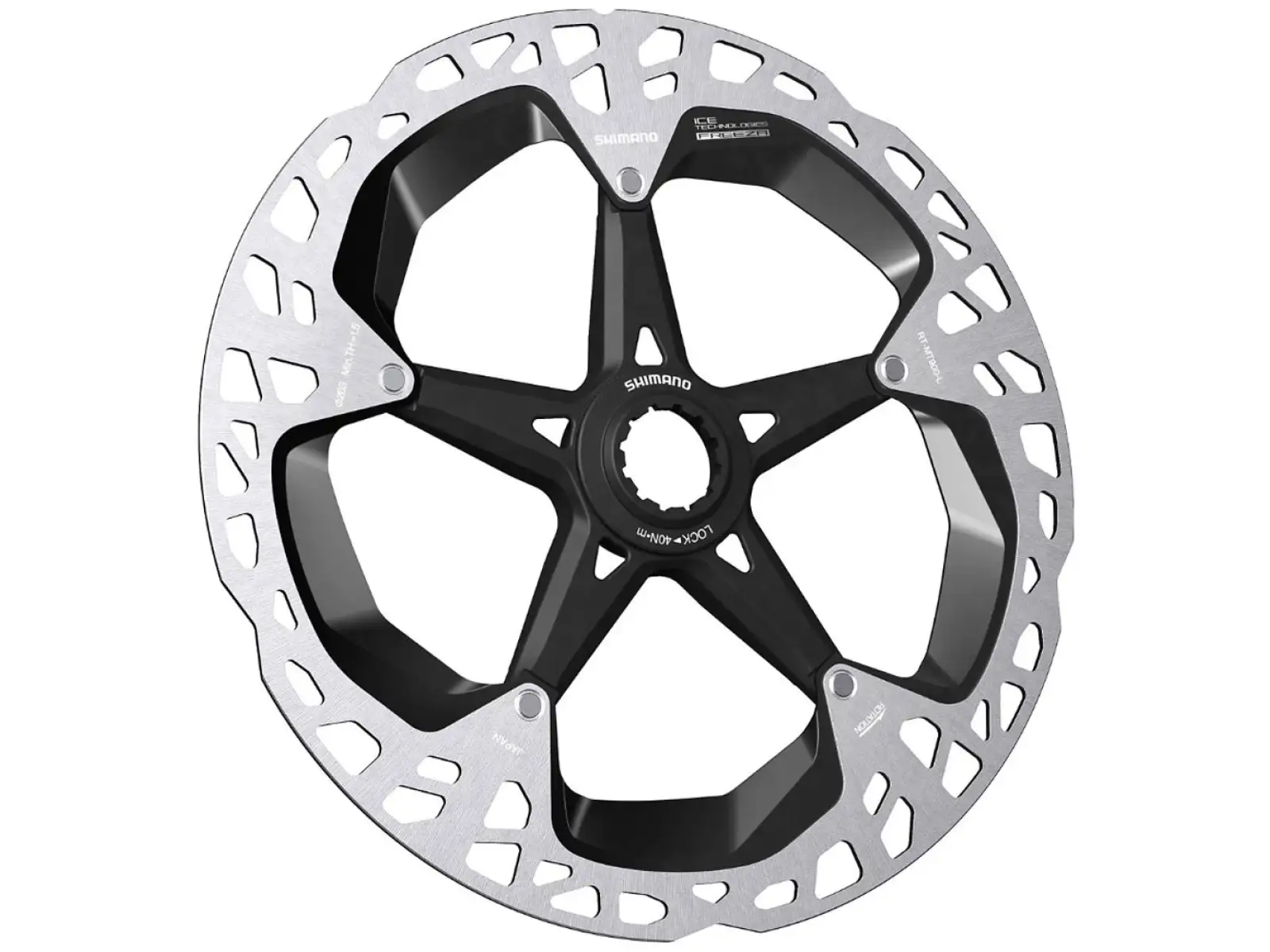 Shimano RT-MT900 tarcza hamulcowa 140 mm, center lock, Ice Tech, zewnętrzny lock ring
