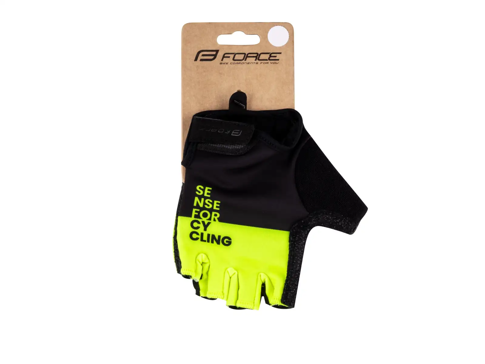 Force Fine krótkie rękawice czarny/Fluo