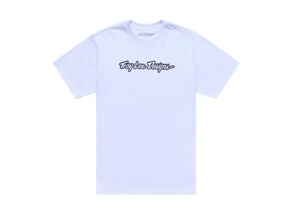 Troy Lee Designs Signature męska koszulka krótki rękaw White/Black