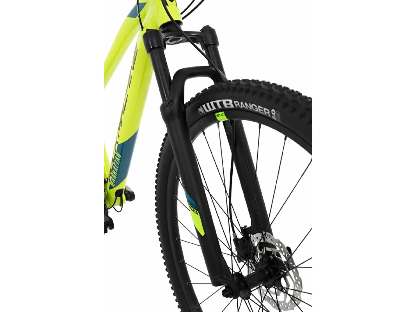 Rock Machine Manhattan 40-29 rower górski gloss radioactvie yellow/black/petrol blue