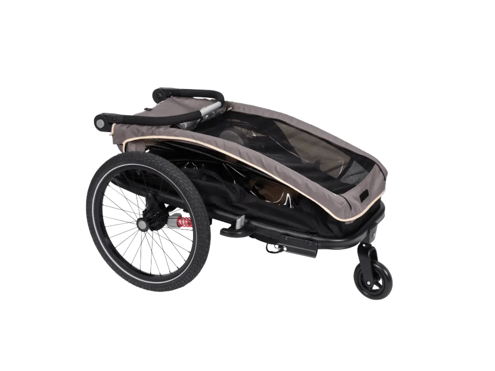 XLC MONOs BS-C09 dziecięca przyczepka rowerowa 20" szary/beżowy/antracyt