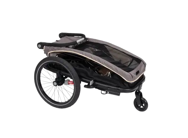 XLC MONOs BS-C09 dziecięca przyczepka rowerowa 20" szary/beżowy/antracyt