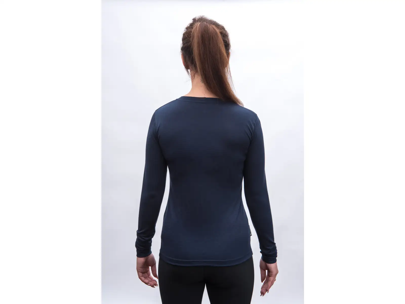 Sensor Merino Active Songbirds damska koszulka dlugi rekaw Deep Blue