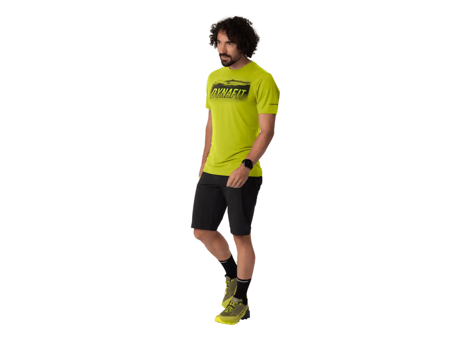 Dynafit Transalper Graphic męska koszulka z krótkim rękawem Golden Lime