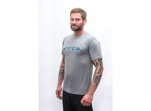 Sensor Merino Active Mountains męska koszulka krótki rękaw szary