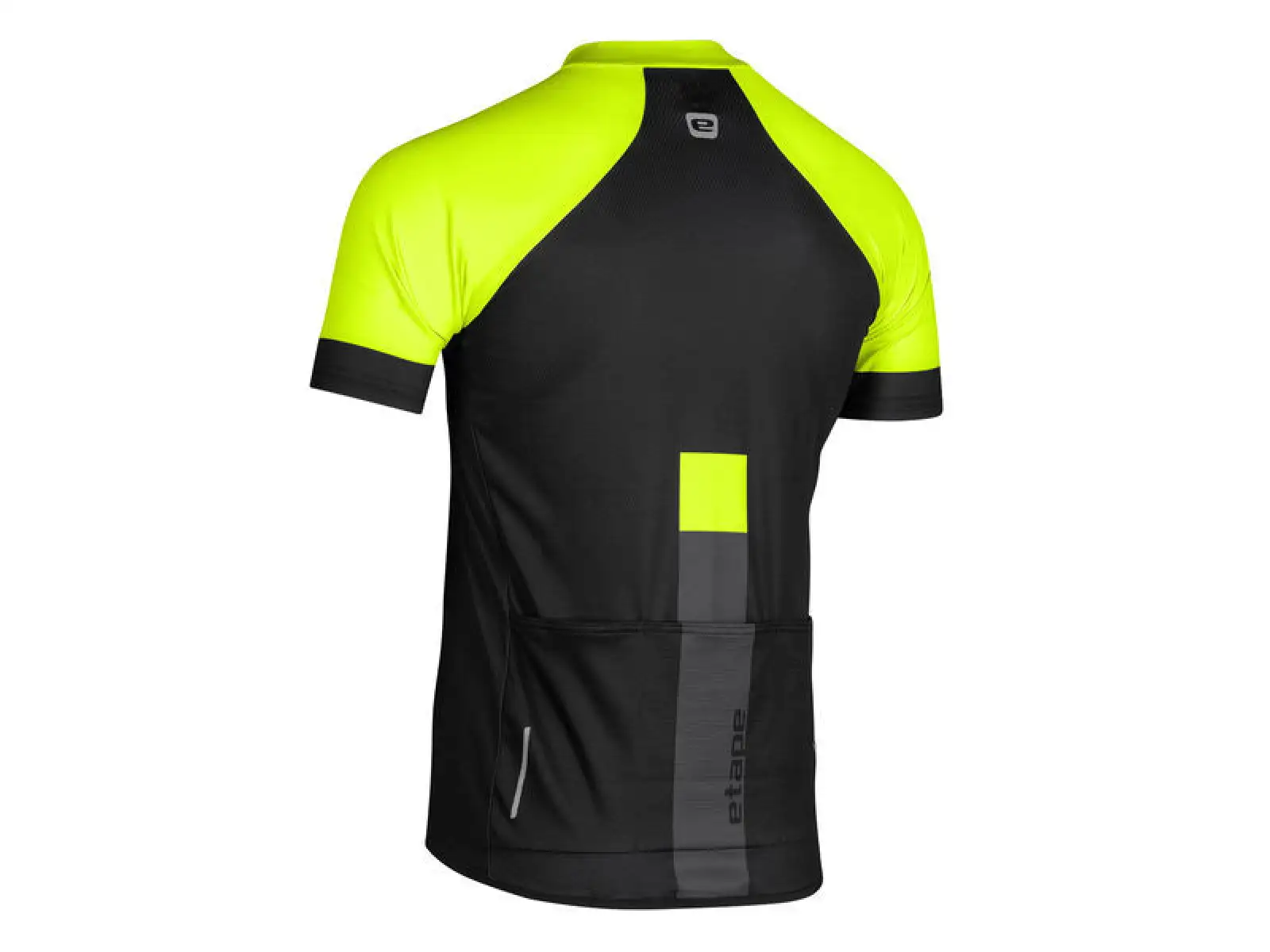 Etape Cube męska koszulka krótki rękaw czarna/żółta fluo