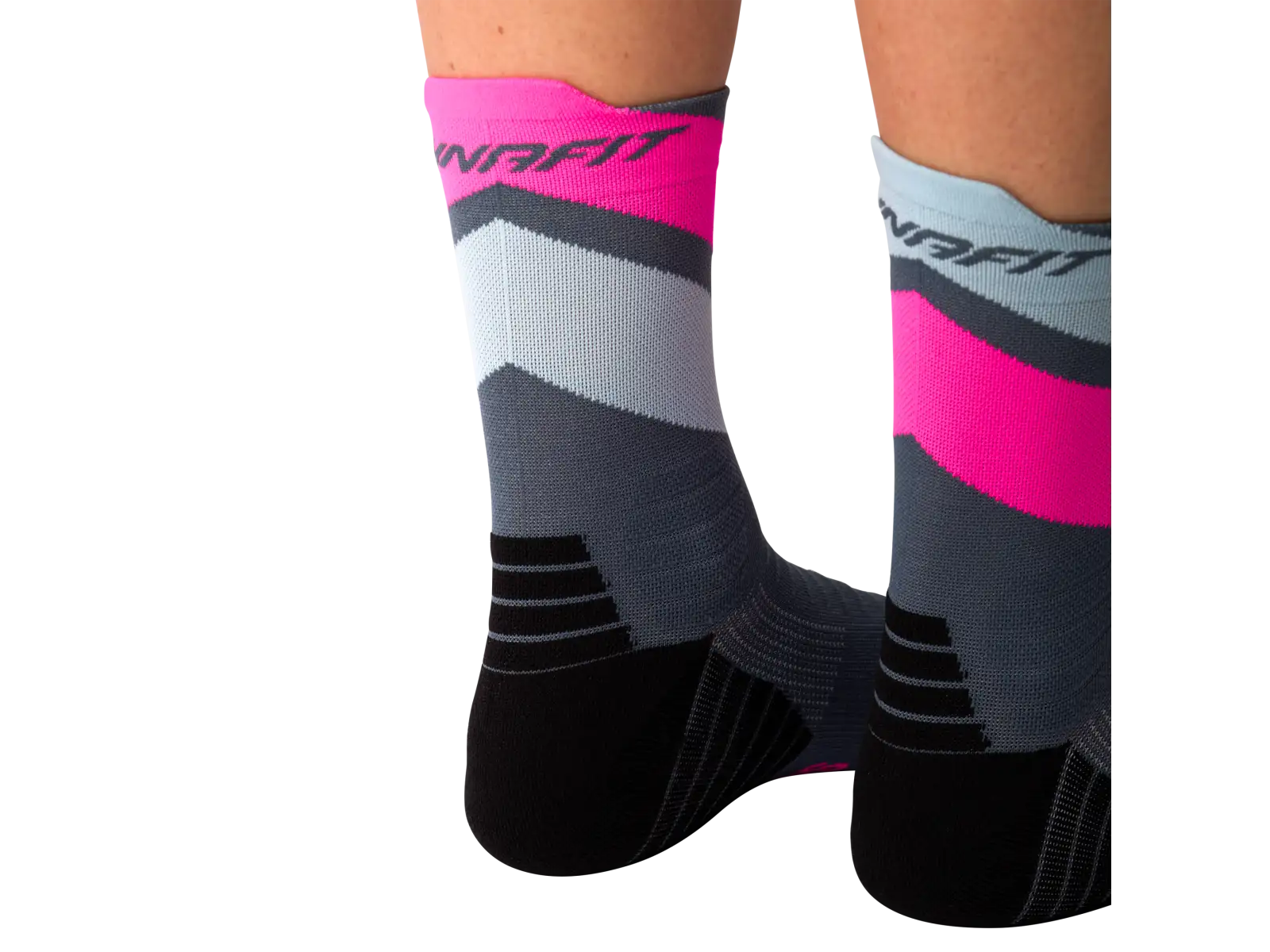 Dynafit Ultra Mid skarpety do biegania Cinder/Pink Glo