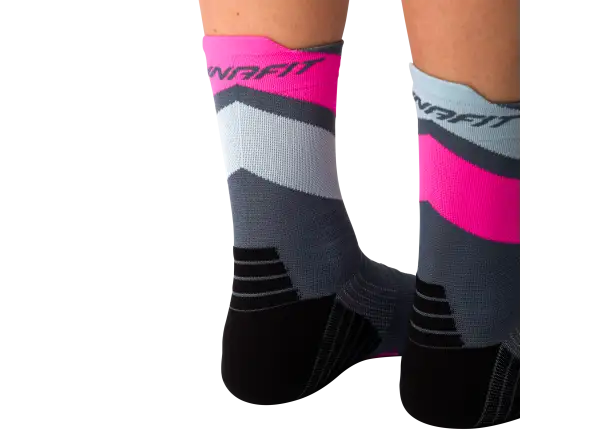 Dynafit Ultra Mid skarpety do biegania Cinder/Pink Glo