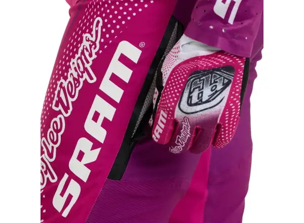 Troy Lee Designs x SRAM Sprint męskie spodnie Radioscape Fuchsia