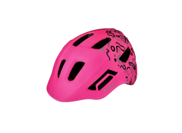 R2 Pulse dziecięcy kask rowerowy neonowy różowy/szary
