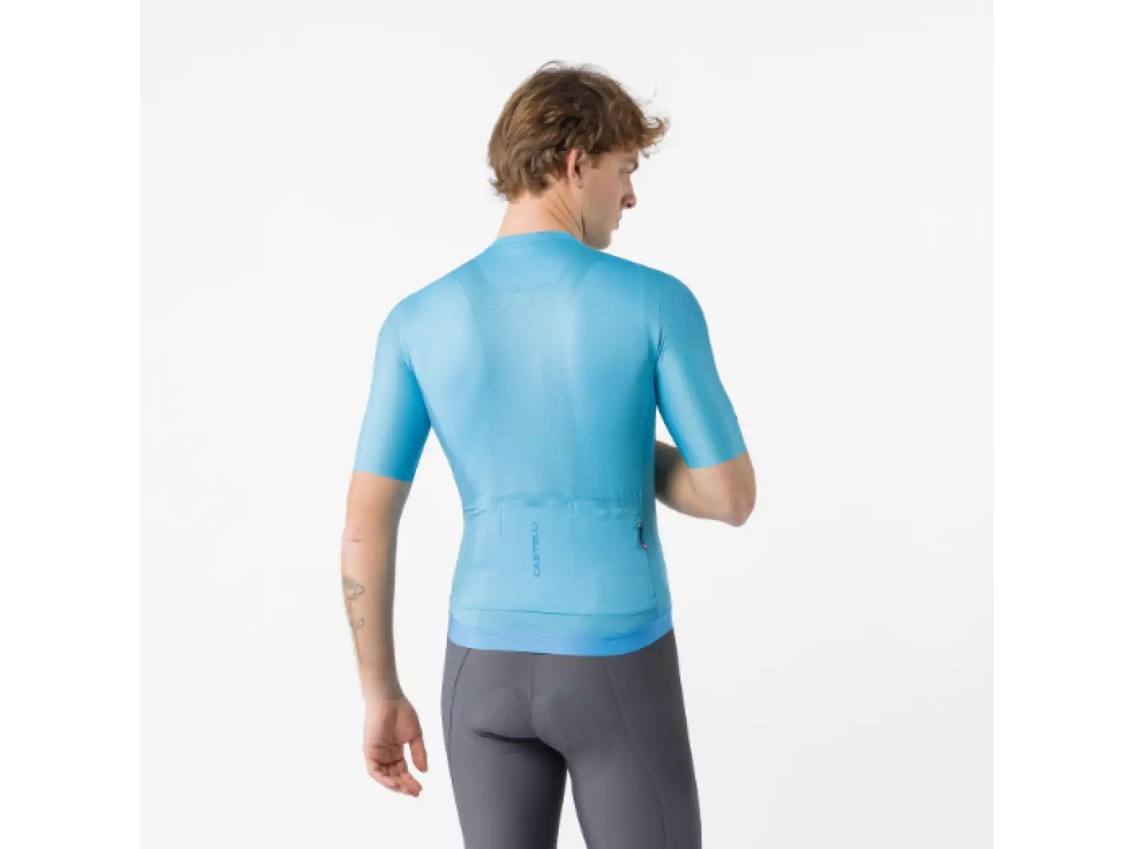 Castelli Espresso 2 męska koszulka kolarska krótki rękaw Neon Cobalt