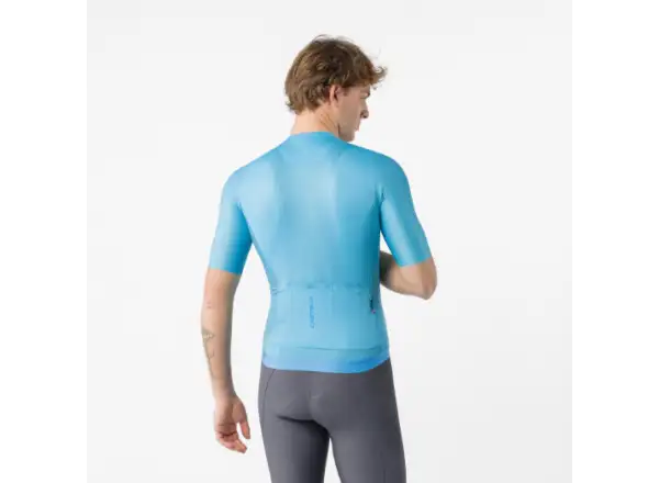 Castelli Espresso 2 męska koszulka kolarska krótki rękaw Neon Cobalt