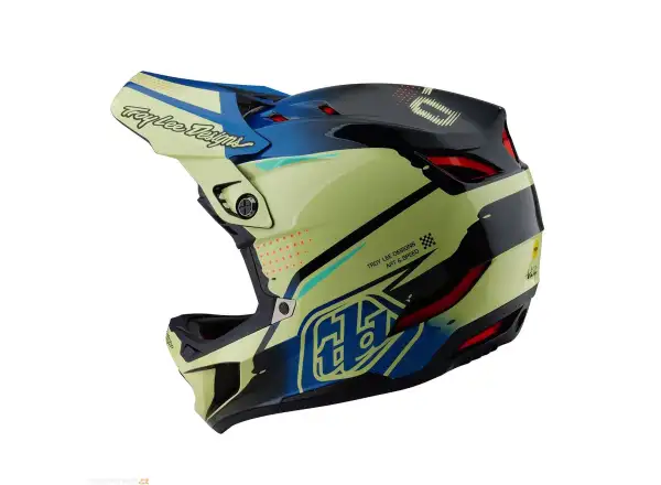 Troy Lee Designs D4 Composite Drip kask integralny Glo Yellow
