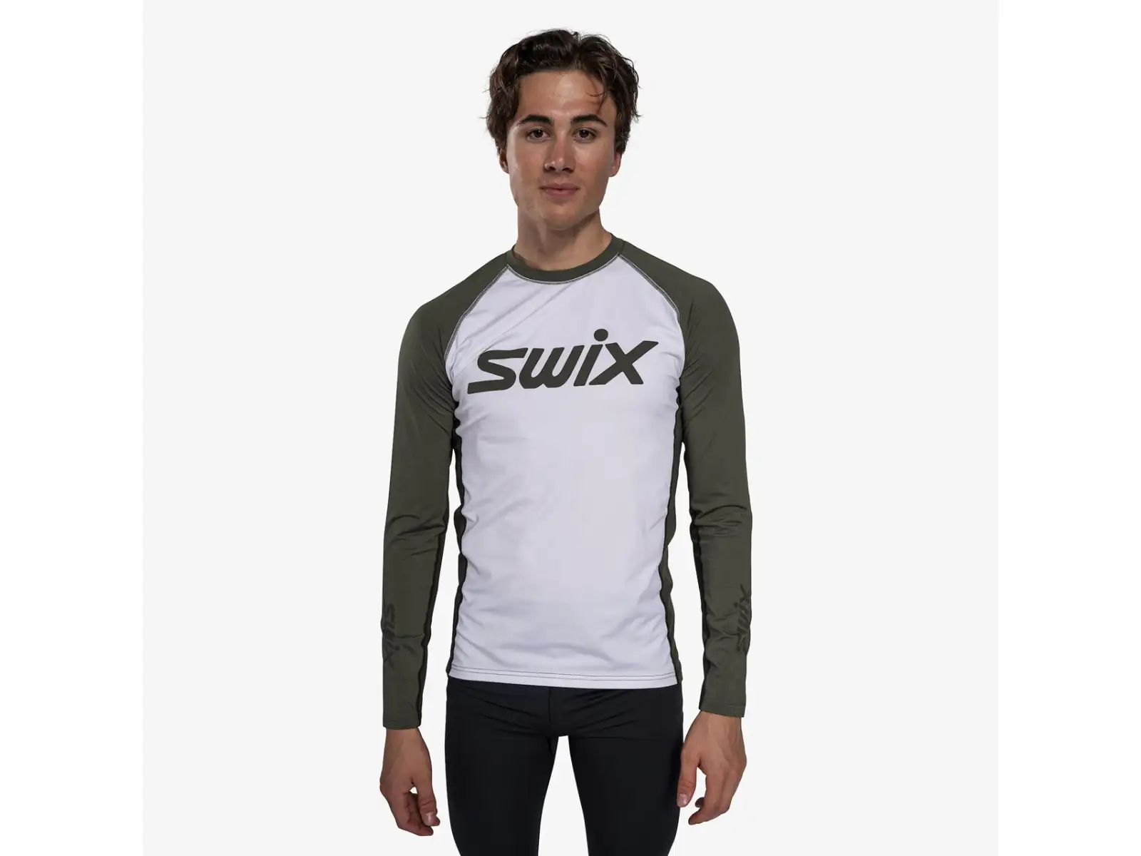 Swix RaceX Dry męska koszulka długi rękaw Bright White/Olive