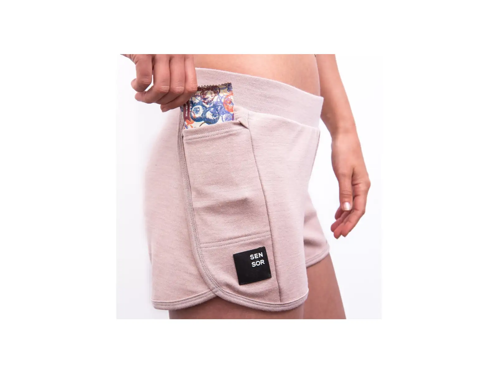 Sensor Merino Upper Traveller damskie szorty Dusty Pink