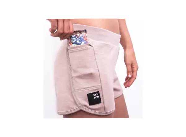 Sensor Merino Upper Traveller damskie szorty Dusty Pink