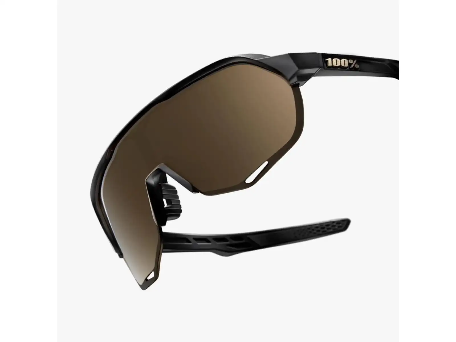 100% S2 sportowe okulary Matte Black/Soft Gold