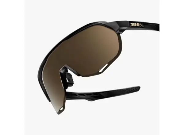 100% S2 sportowe okulary Matte Black/Soft Gold
