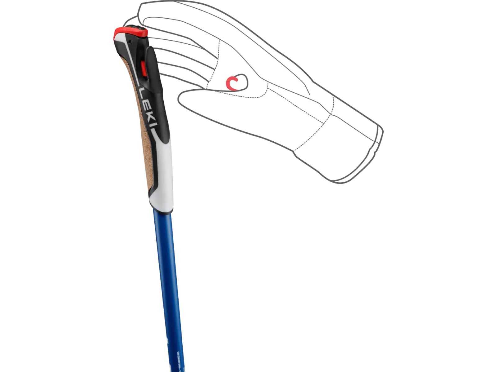 Leki PRC 850 TR kije do biegania Naturalcarbon-regal blue light-white