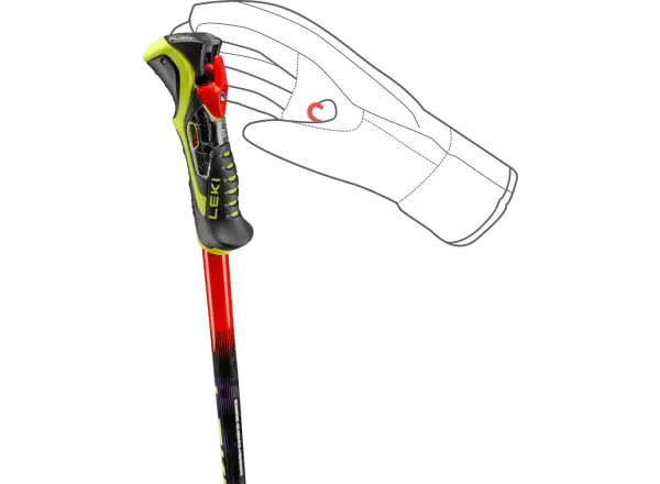 Leki WCR Pro SL TR kije zjazdowe Bright red-violet-neonyellow