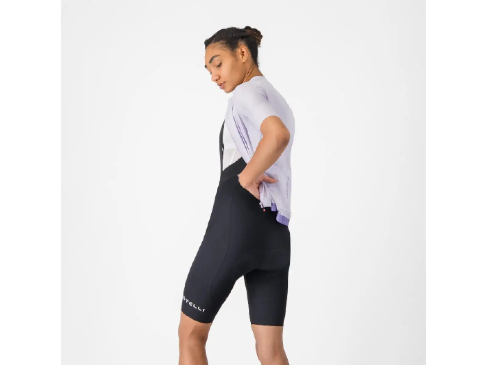 Castelli Espresso 2 W damskie spodenki z wkładką i szelkami Black