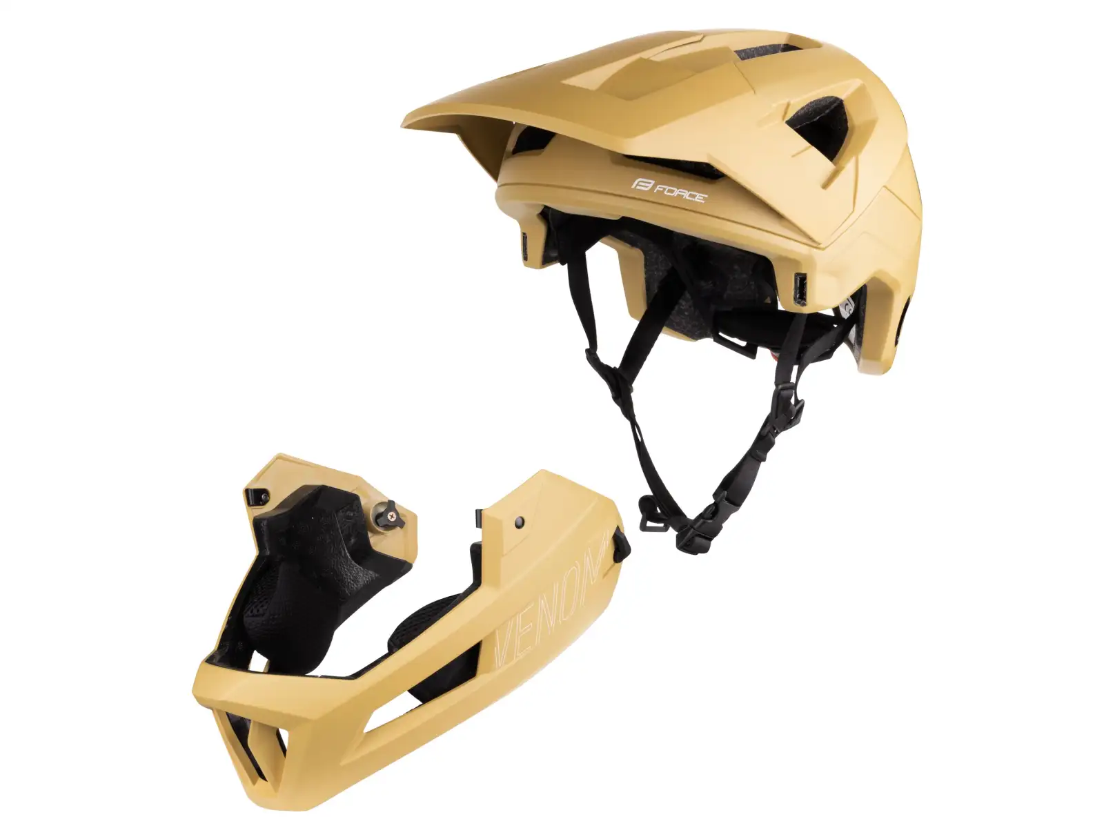Force Venom downhill kask brązowy