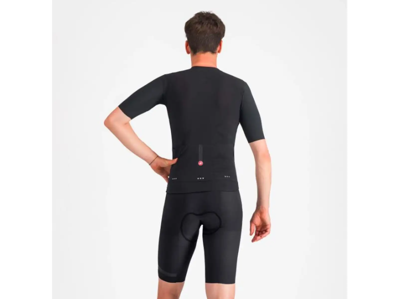 Castelli Premio Evo męskie spodenki z wkładką i szelkami Black