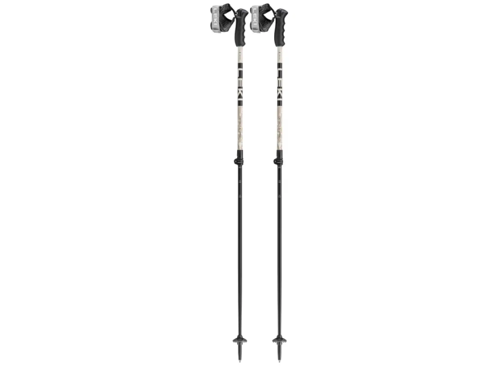 Leki Detect S Vario narciarskie kijki Warm Grey Light/Warm Grey Dark/Black
