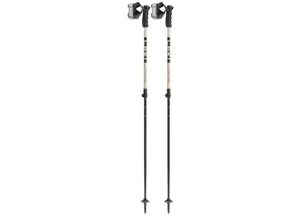 Leki Detect S Vario narciarskie kijki Warm Grey Light/Warm Grey Dark/Black