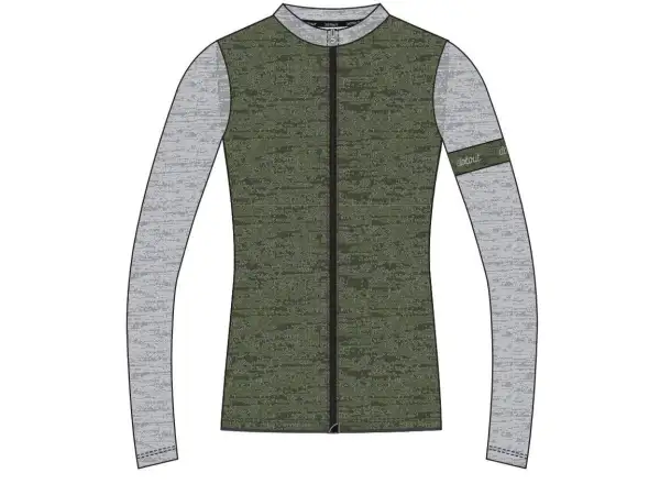 Dotout Glory damska koszulka z dlugim rekawem Green/Melange Light Grey