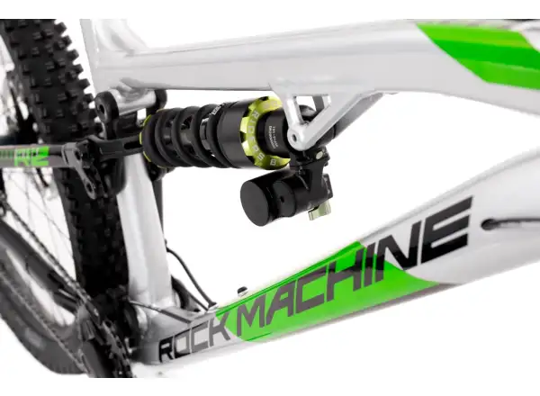 Rock Machine Blizzard 90-297 RZ srebrna/zielona pełne zawieszenie rower górski