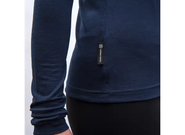 Sensor Merino Active Songbirds damska koszulka dlugi rekaw Deep Blue