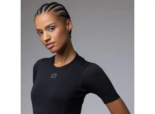 Alé Intimo Merino damska koszulka termiczna z krótkim rękawem Black