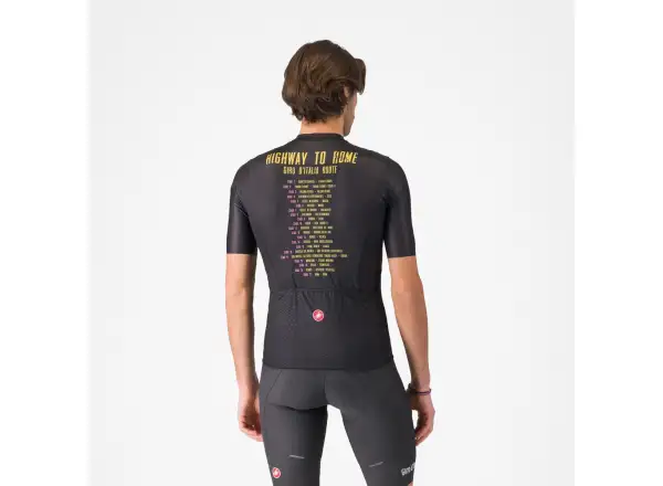 Castelli Giro Highway To Rome męska koszulka z krótkim rękawem Nero