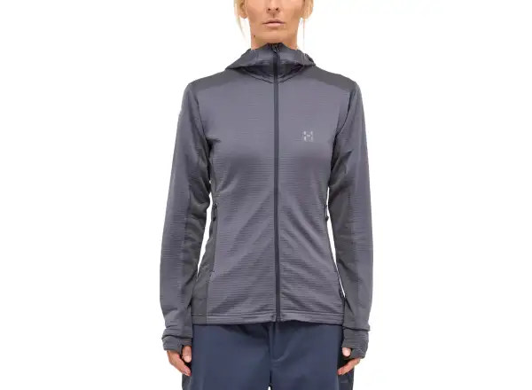 Haglöfs L.I.M Mid Multi Hood damska bluza z kapturem ciemnoszara