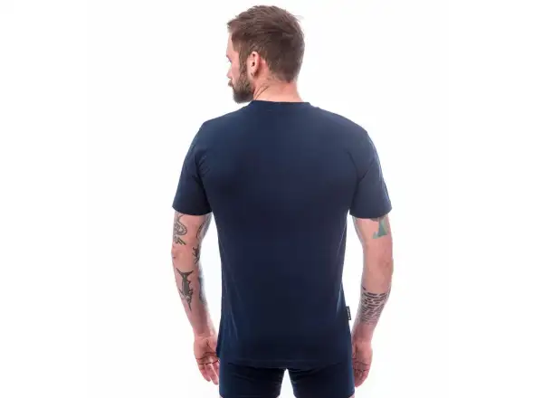 Sensor Merino Active PT Mountains męska koszulka z krótkim rękawem Deep Blue