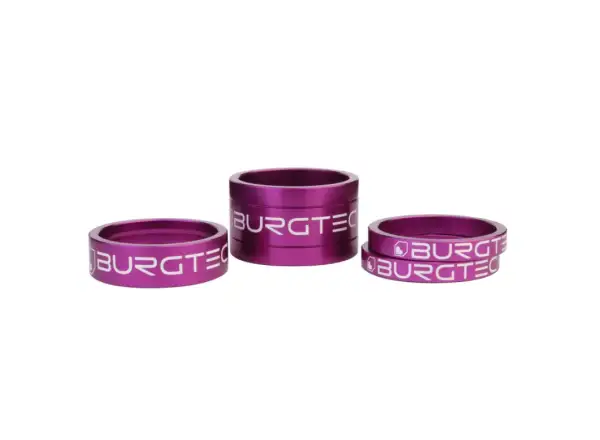 Burgtec Spacer Kit zestaw podkładek pod mostek 5/5/10/20 mm fioletowa