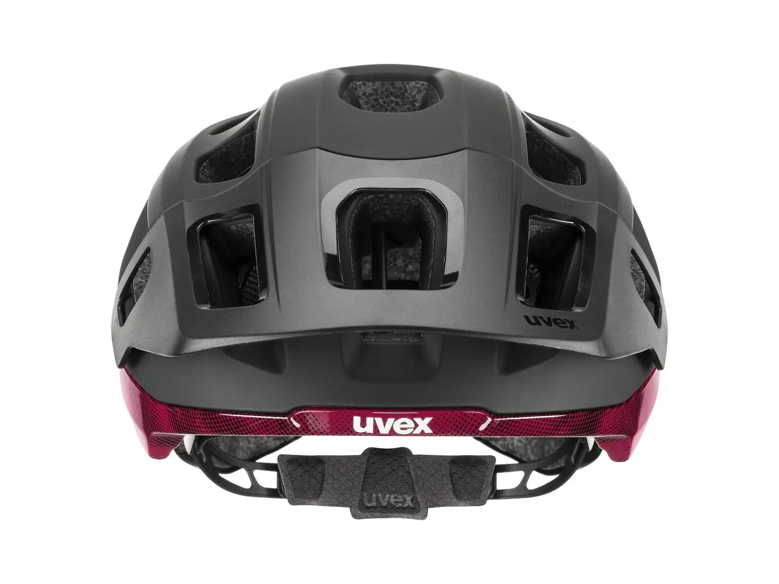 Uvex React Mips kask Black/Ruby Red Matt