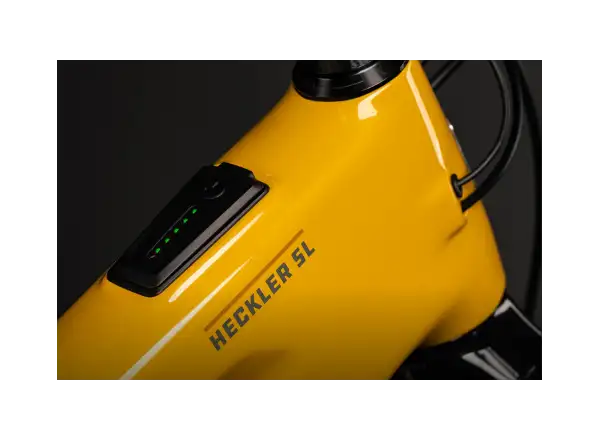Santa Cruz Heckler SL 1 C 70 rower elektryczny z pełnym zawieszeniem Gloss Mustard Yellow