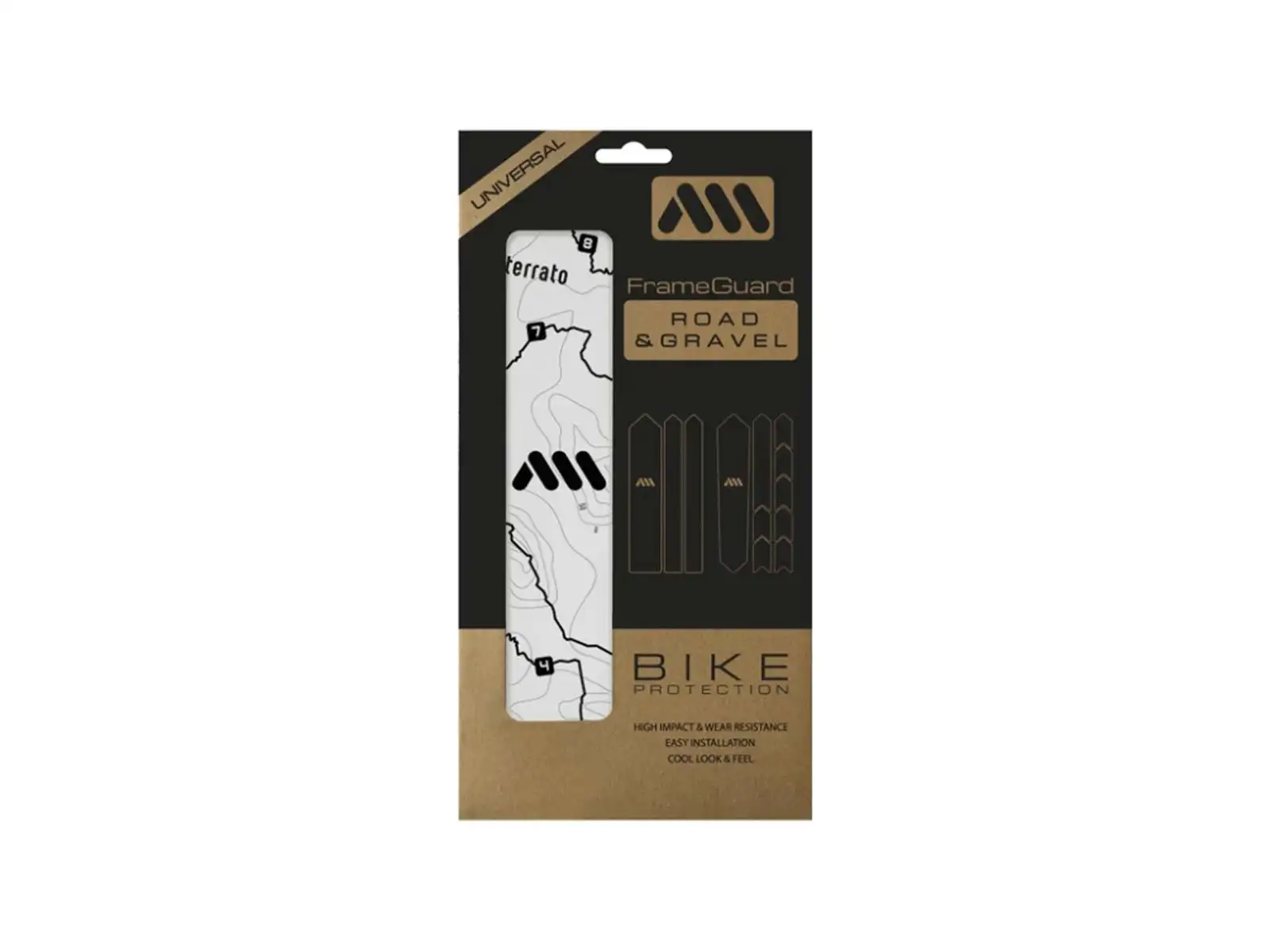 All Mountain Style ochronne naklejki na ramę Gravel/Road Sterrato Black