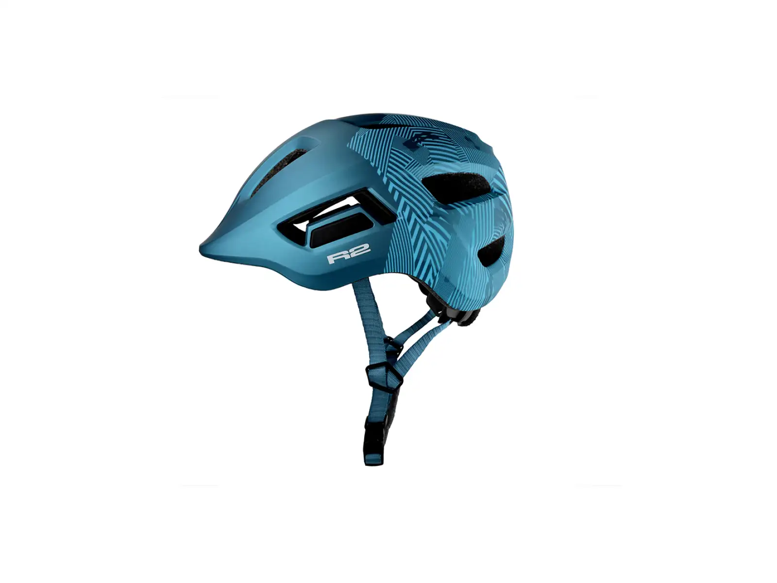 R2 Pulse dziecięcy kask rowerowy petrol niebieska/jasnoniebieska