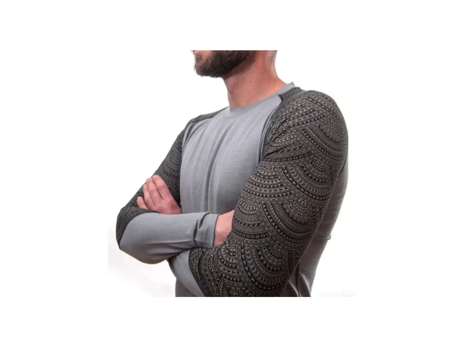 Sensor Merino Impress męska koszulka z długim rękawem szara/Maori