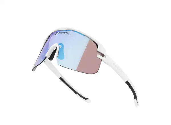 Force Epic okulary rowerowe białe/niebieskie fotochromatyczne szkło