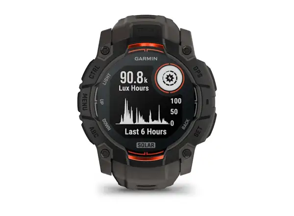 Garmin Instinct 3 Solar 50 mm inteligentny zegarek Black/Charcoal pasek