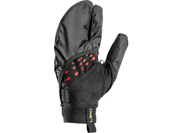 Leki Ultra Trail Storm Shark rękawice do biegania Black/Red/Neon Yellow