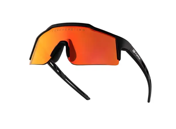 Force Nitro juniorskie okulary rowerowe czarne/czerwone lustrzana szyba