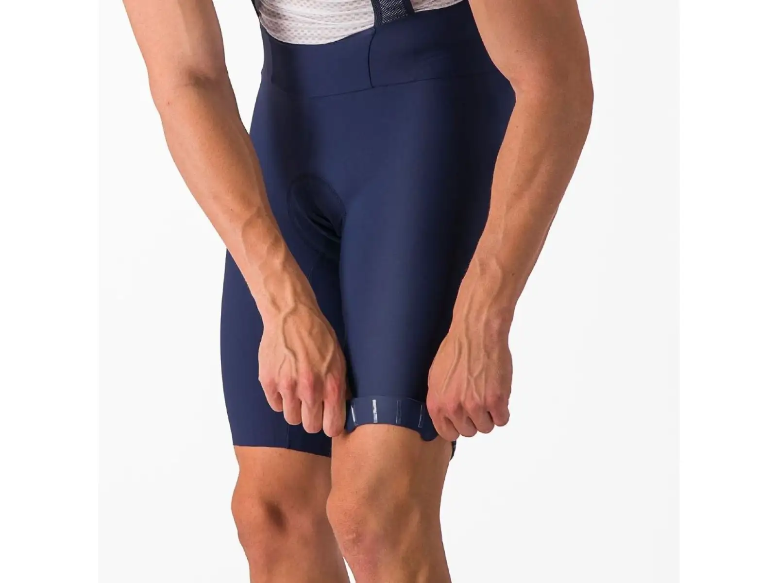 Castelli Espresso 3 męskie spodenki z wkładką i szelkami Belgian Blue
