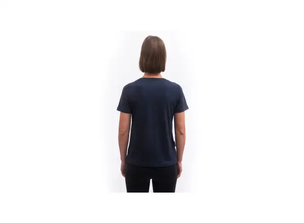 Sensor Merino Blend Moon damska koszulka krótki rękaw Deep Blue